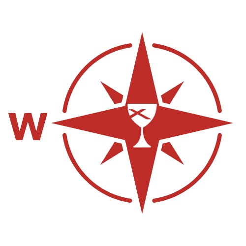 West Metro Disciples logo with compass and chalice